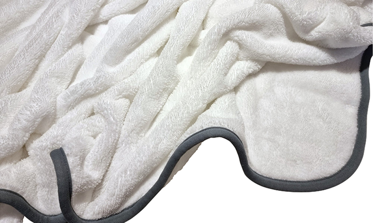 Plaid Bébé Blanc - Gris