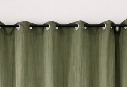 Rideau Double Gaze de Coton - Kaki