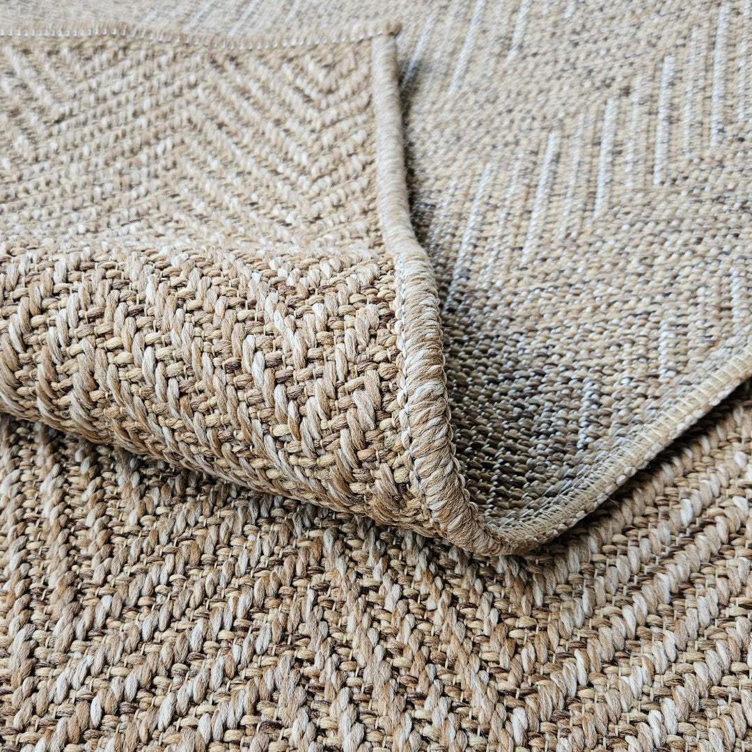 Tapis Naturel Effet Tressé - Marron