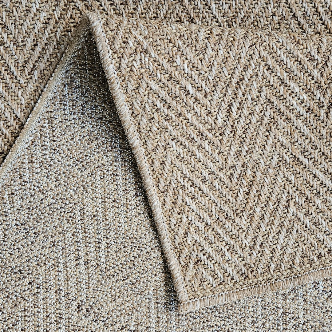 Tapis Naturel Effet Tressé - Marron