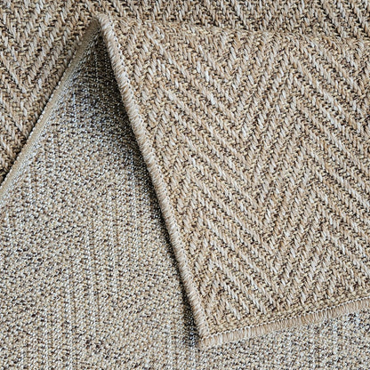 Tapis Naturel Effet Tressé - Marron