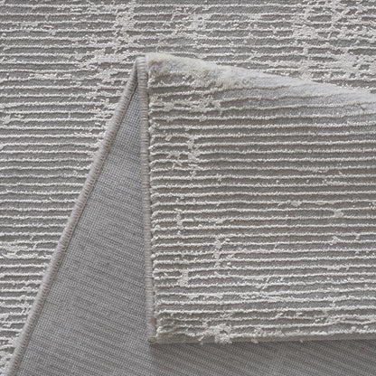 Tapis moderne gris clair texturé – ELIZA 7120