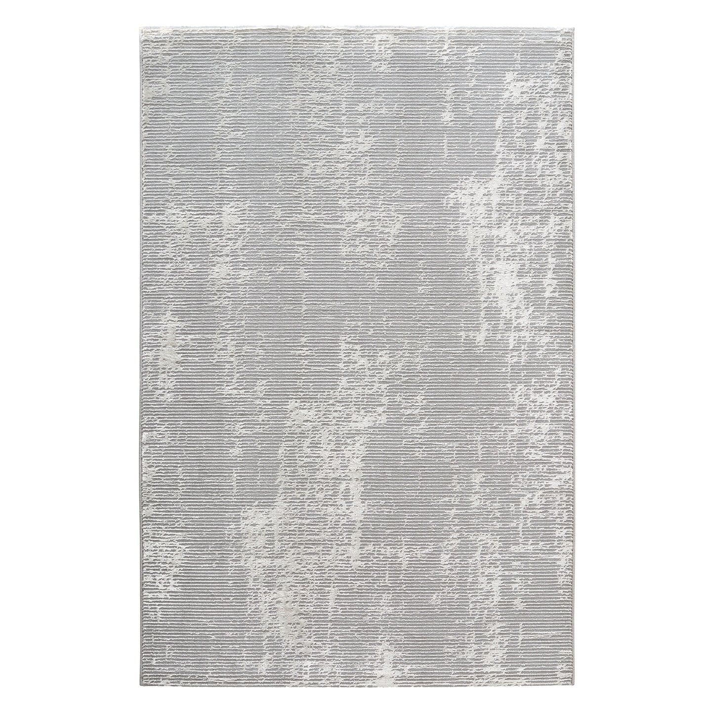 Tapis moderne gris clair et écru texturé – ELIZA 7110