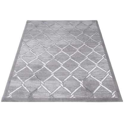 Tapis LARA 700 Gris – Motif géométrique