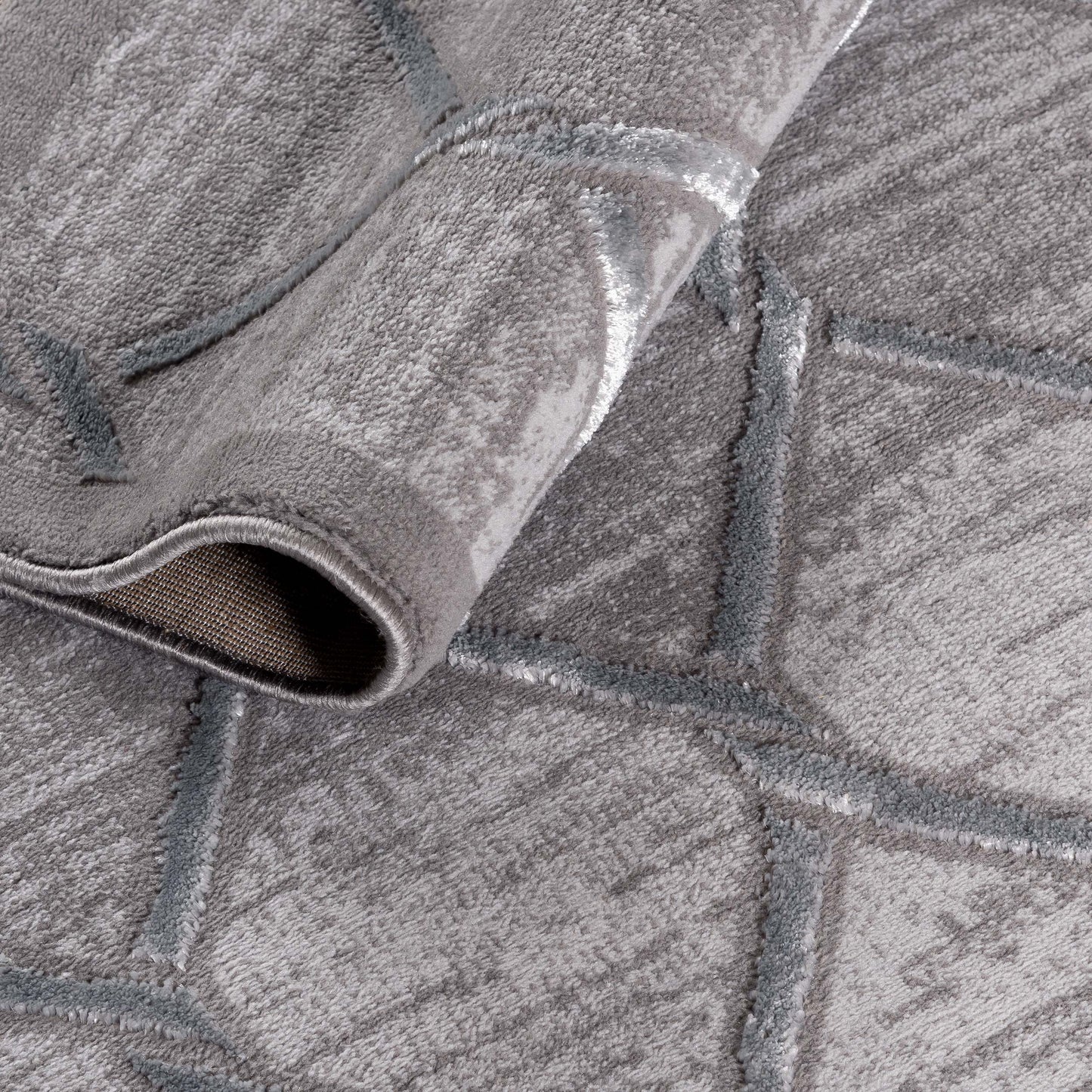 Tapis LARA 700 Gris – Motif géométrique