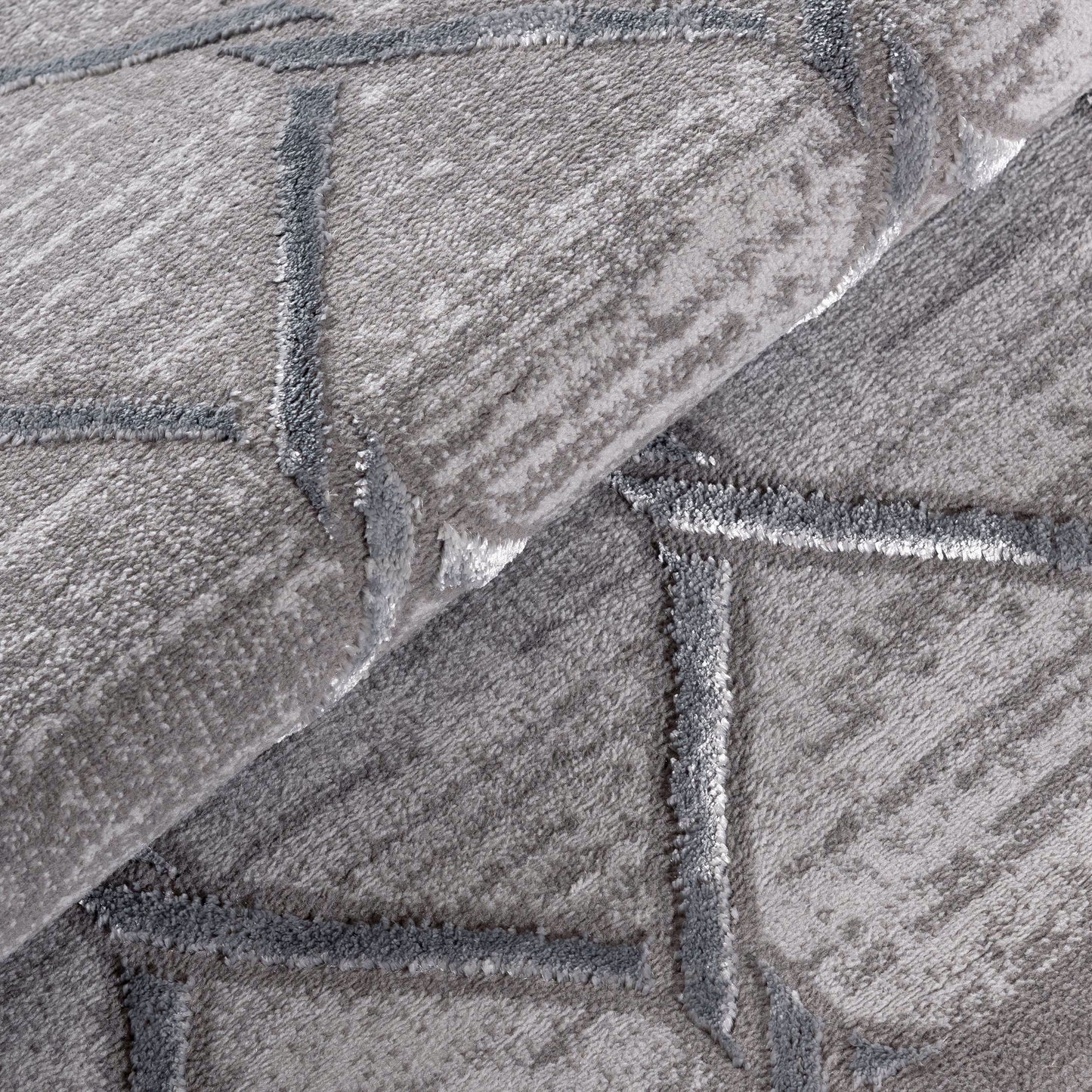 Tapis LARA 700 Gris – Motif géométrique
