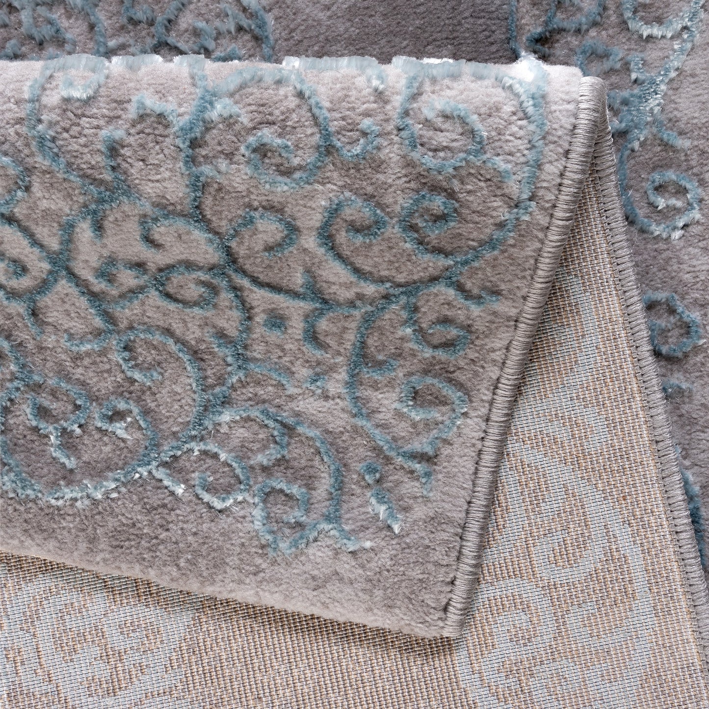 Tapis LARA 704 Bleu/Gris – Style oriental