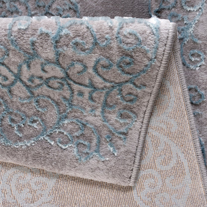 Tapis LARA 704 Bleu/Gris – Style oriental