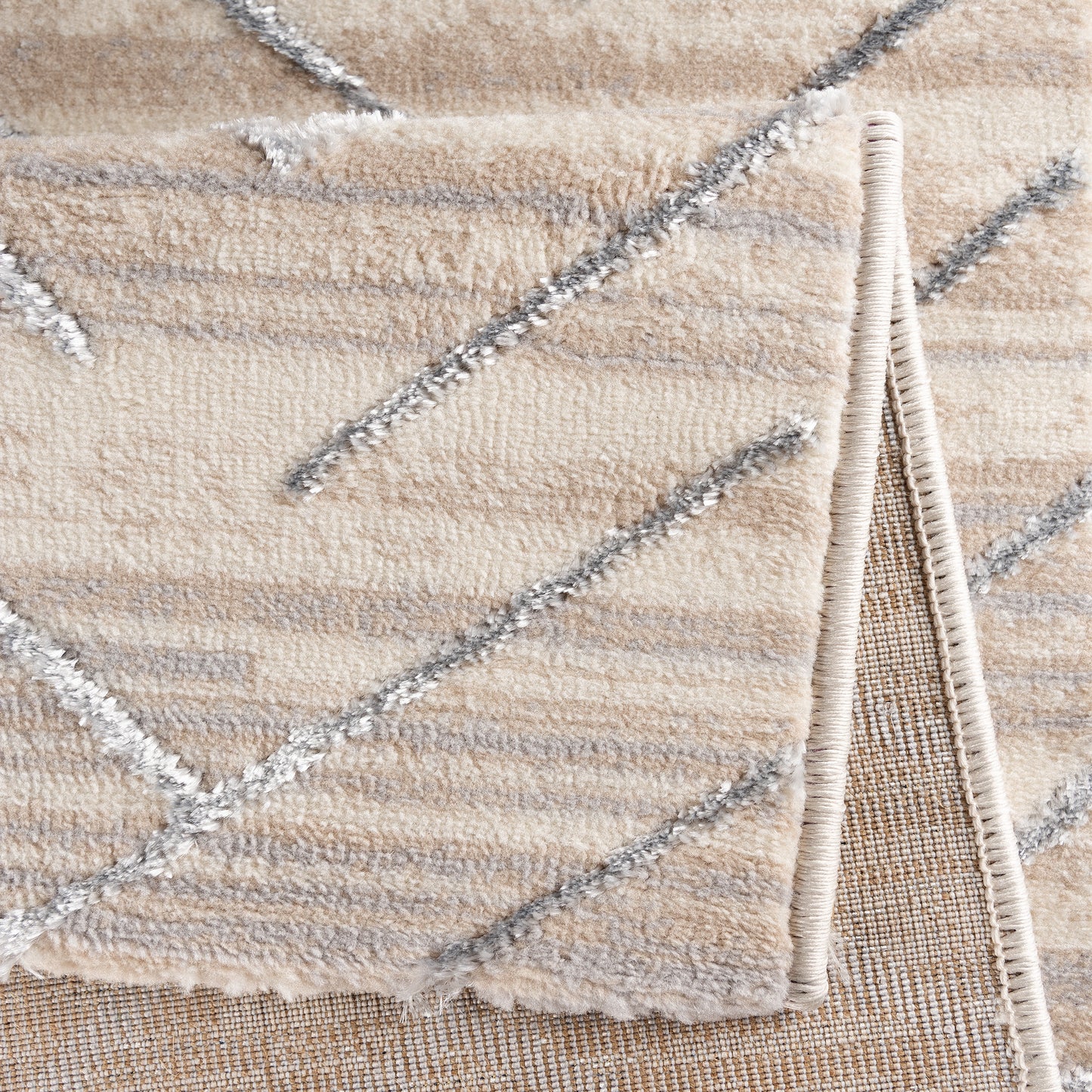 Tapis 804 Gris/Beige – Motif géométrique