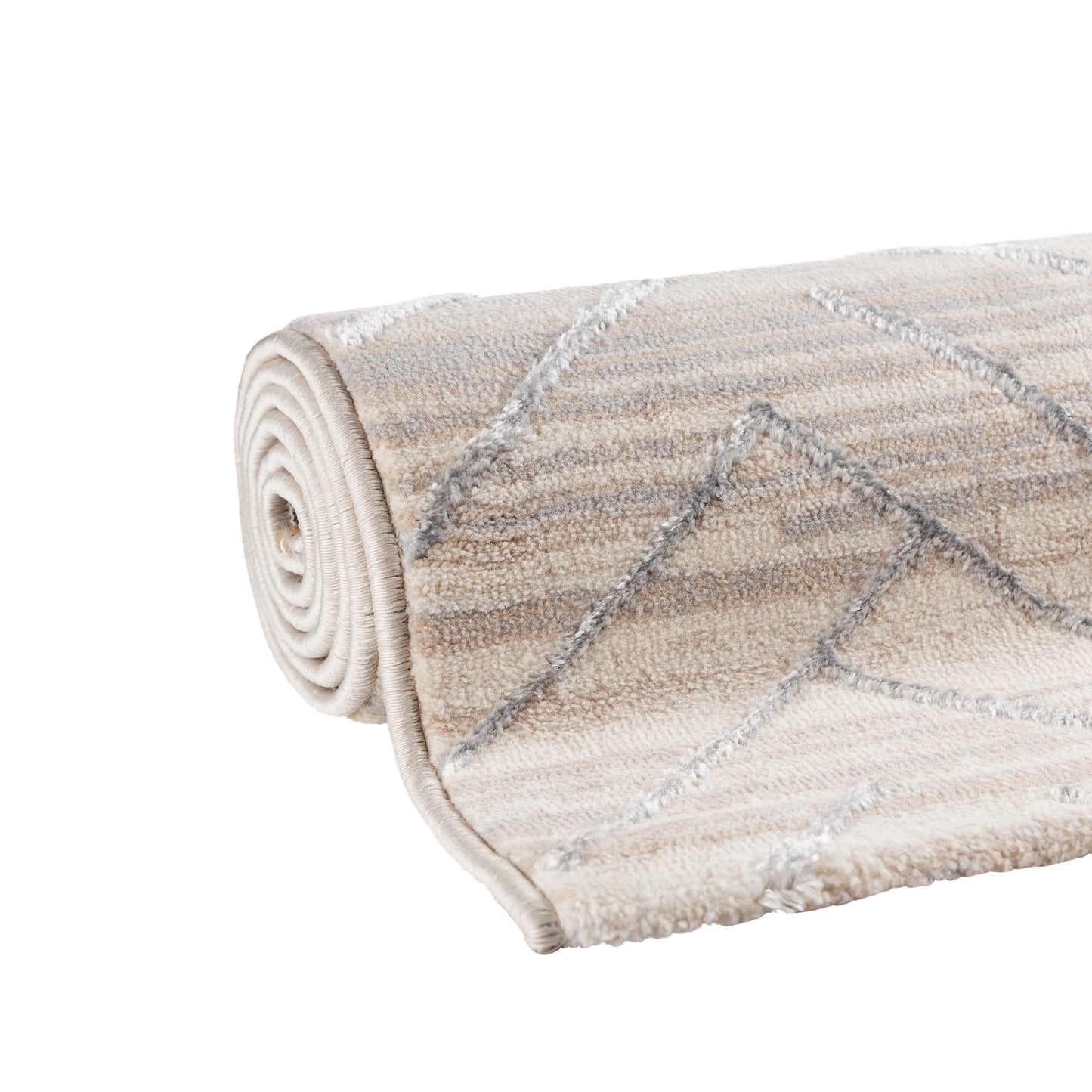 Tapis 804 Gris/Beige – Motif géométrique