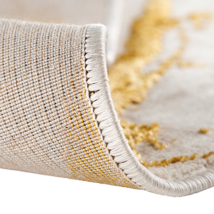 Tapis LARA 805 Beige/Doré – Effet marbre