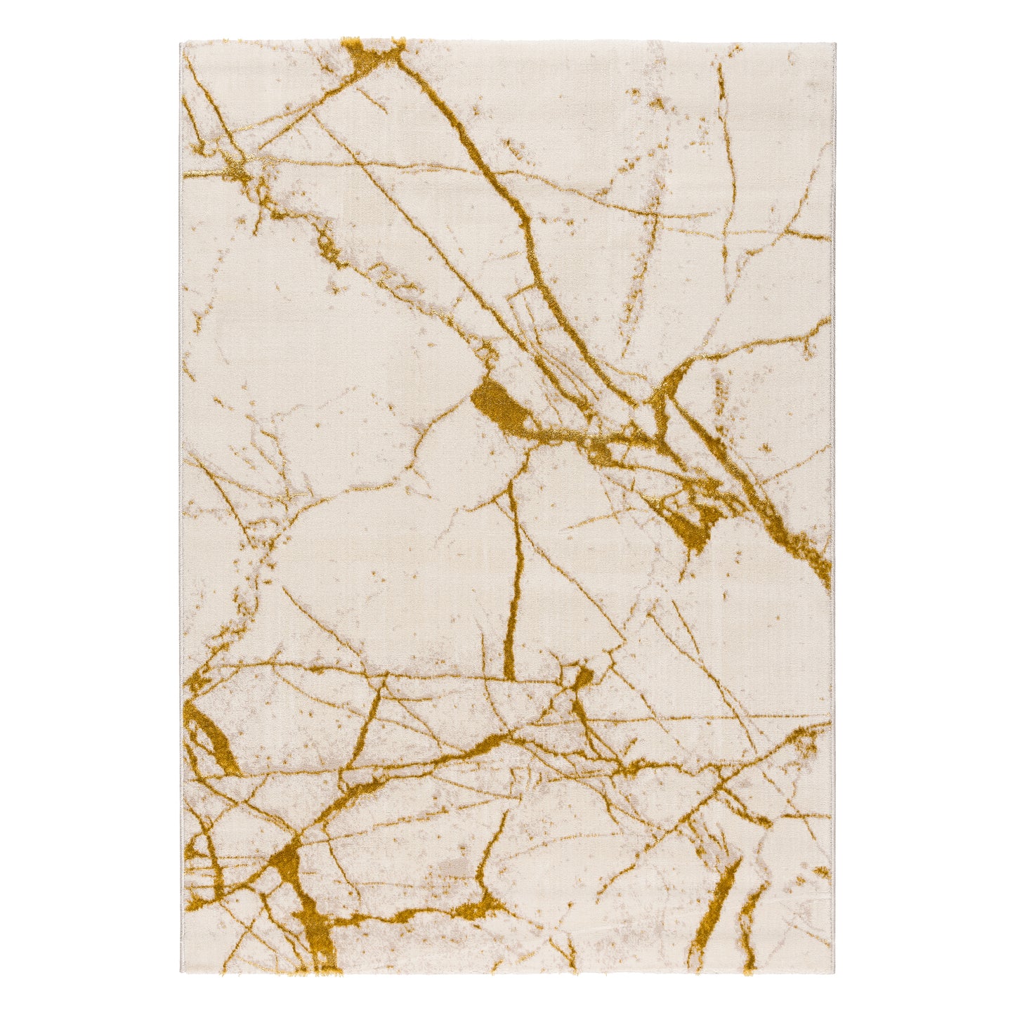 Tapis LARA 805 Beige/Doré – Effet marbre