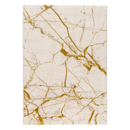 Tapis LARA 805 Beige/Doré – Effet marbre