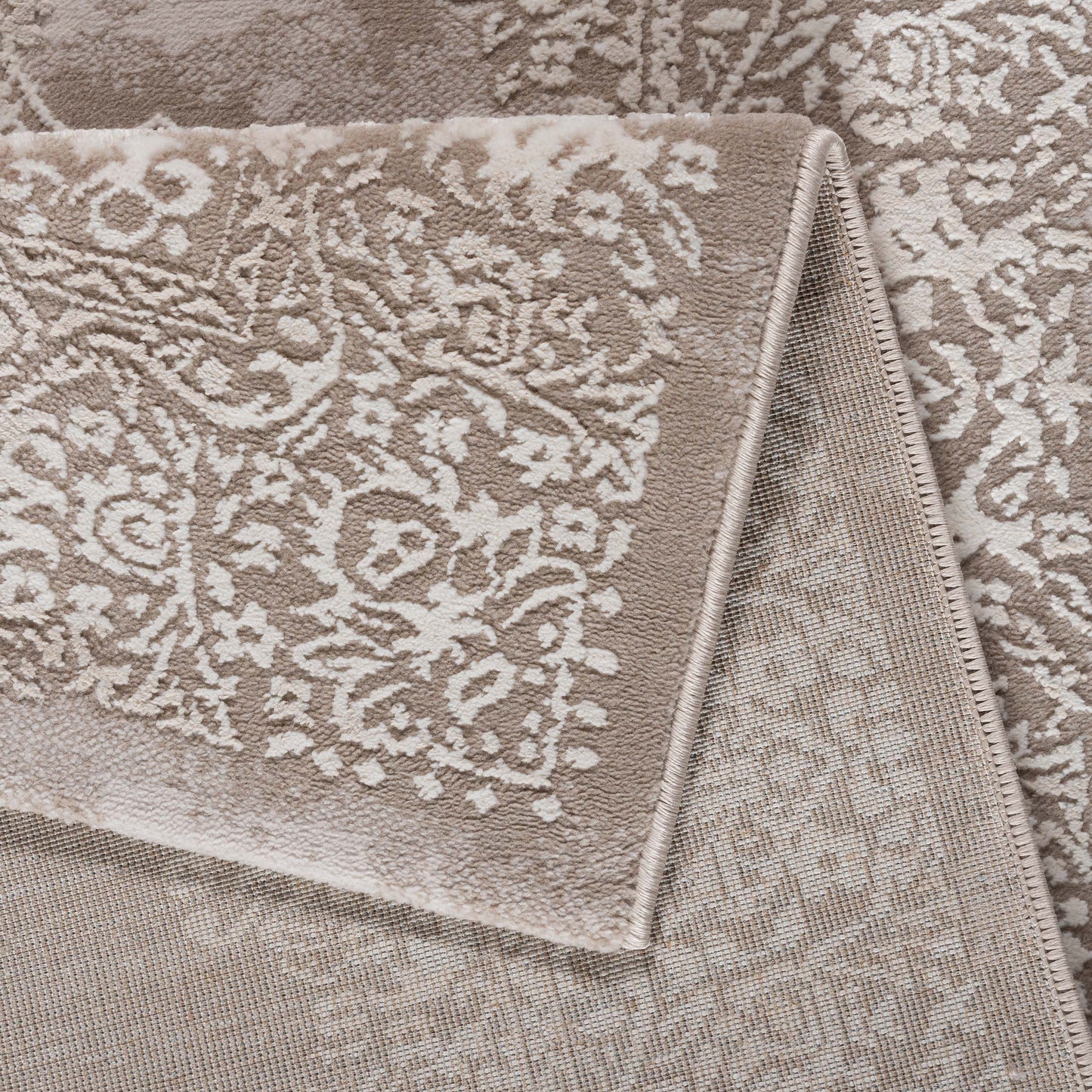 Tapis oriental LEXA 4000 Beige/Crème à médaillon