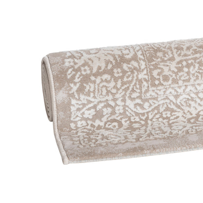 Tapis oriental LEXA 4000 Beige/Crème à médaillon