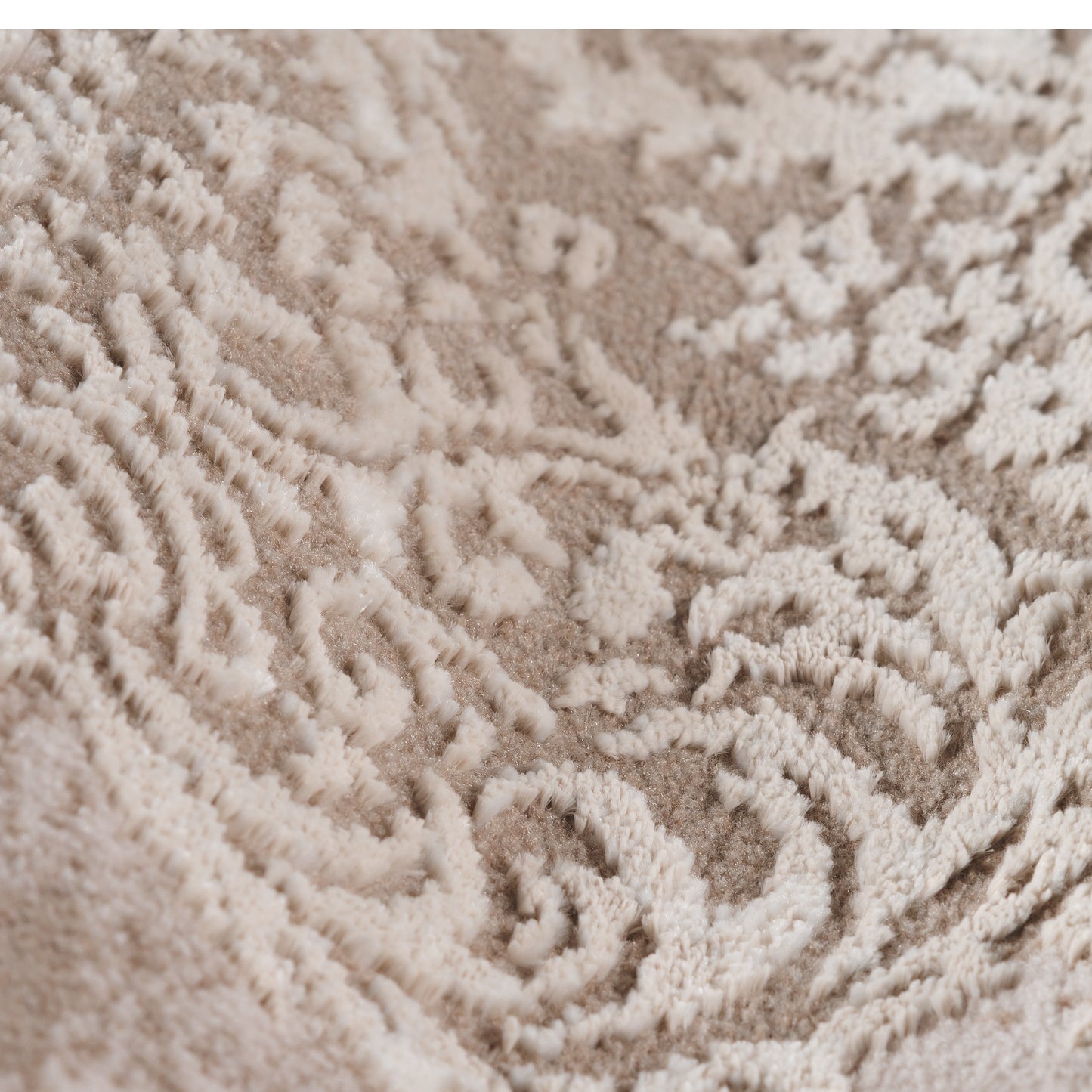 Tapis oriental LEXA 4000 Beige/Crème à médaillon
