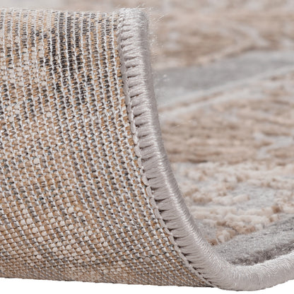 Tapis oriental LEXA 4000 Gris/Beige à médaillon