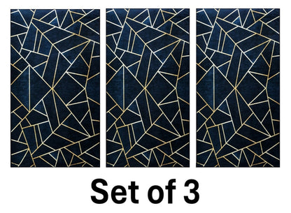 Lot de Carpettes Grafic Noir/Doré 50x80cm