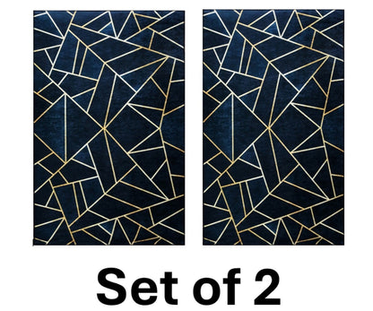 Lot de Carpettes Grafic Noir/Doré 50x80cm