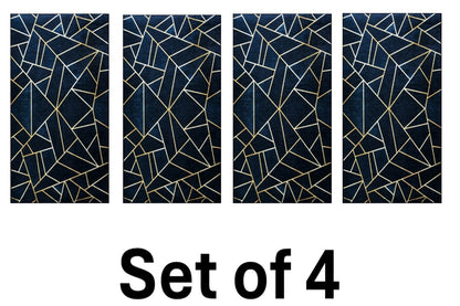 Lot de Carpettes Grafic Noir/Doré 50x80cm
