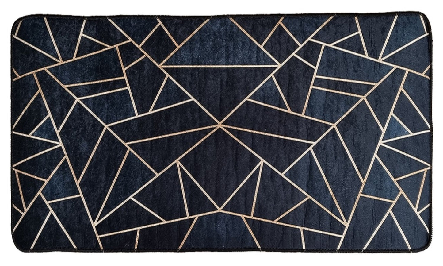 Lot de Carpettes Grafic Noir/Doré 50x80cm