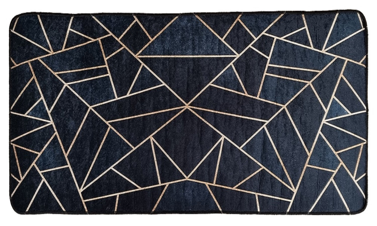 Lot de Carpettes Grafic Noir/Doré 50x80cm