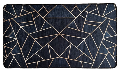 Lot de Carpettes Grafic Noir/Doré 50x80cm