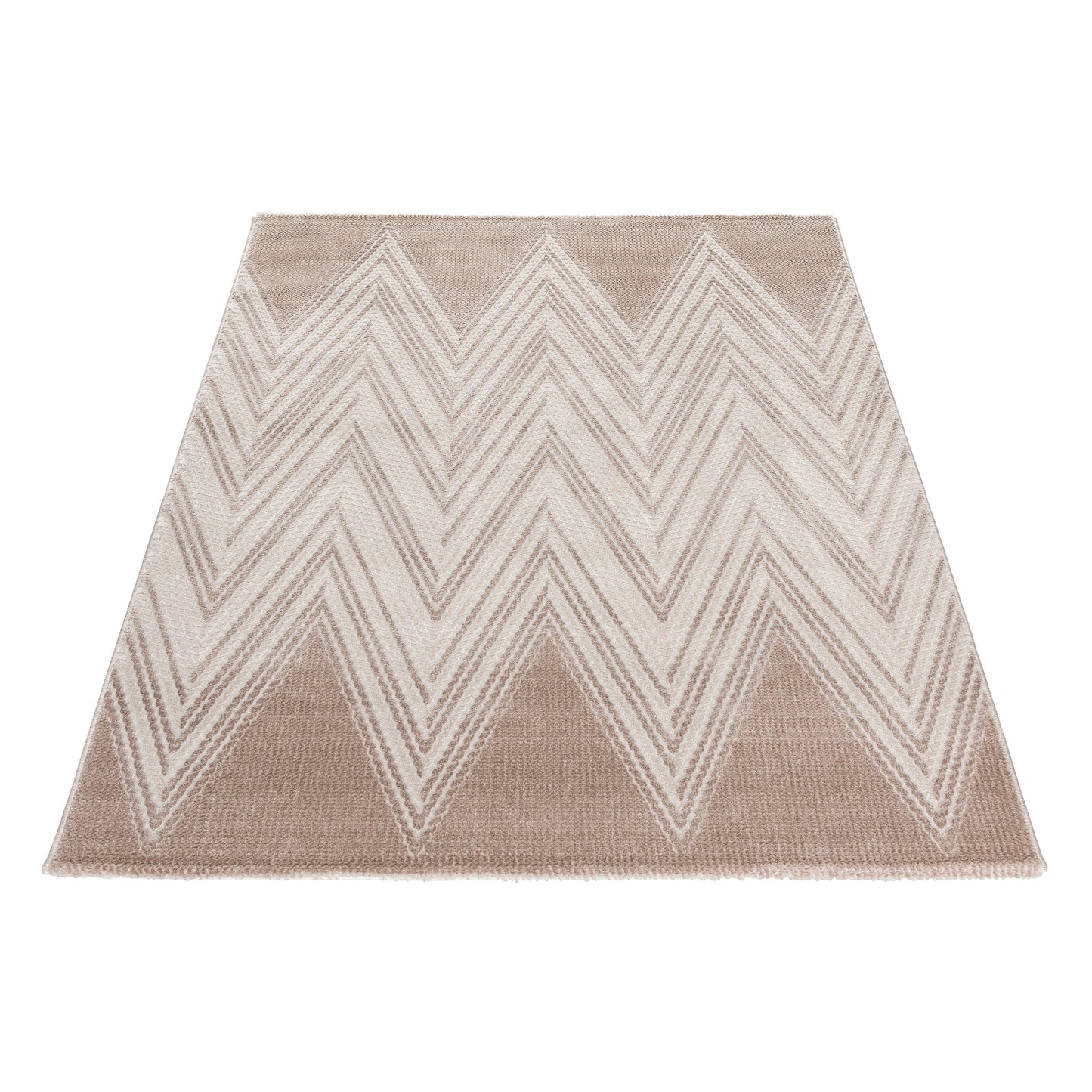 Tapis LUXURY 6500 Beige – Motif chevrons géométriques