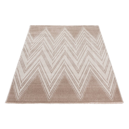 Tapis LUXURY 6500 Beige – Motif chevrons géométriques