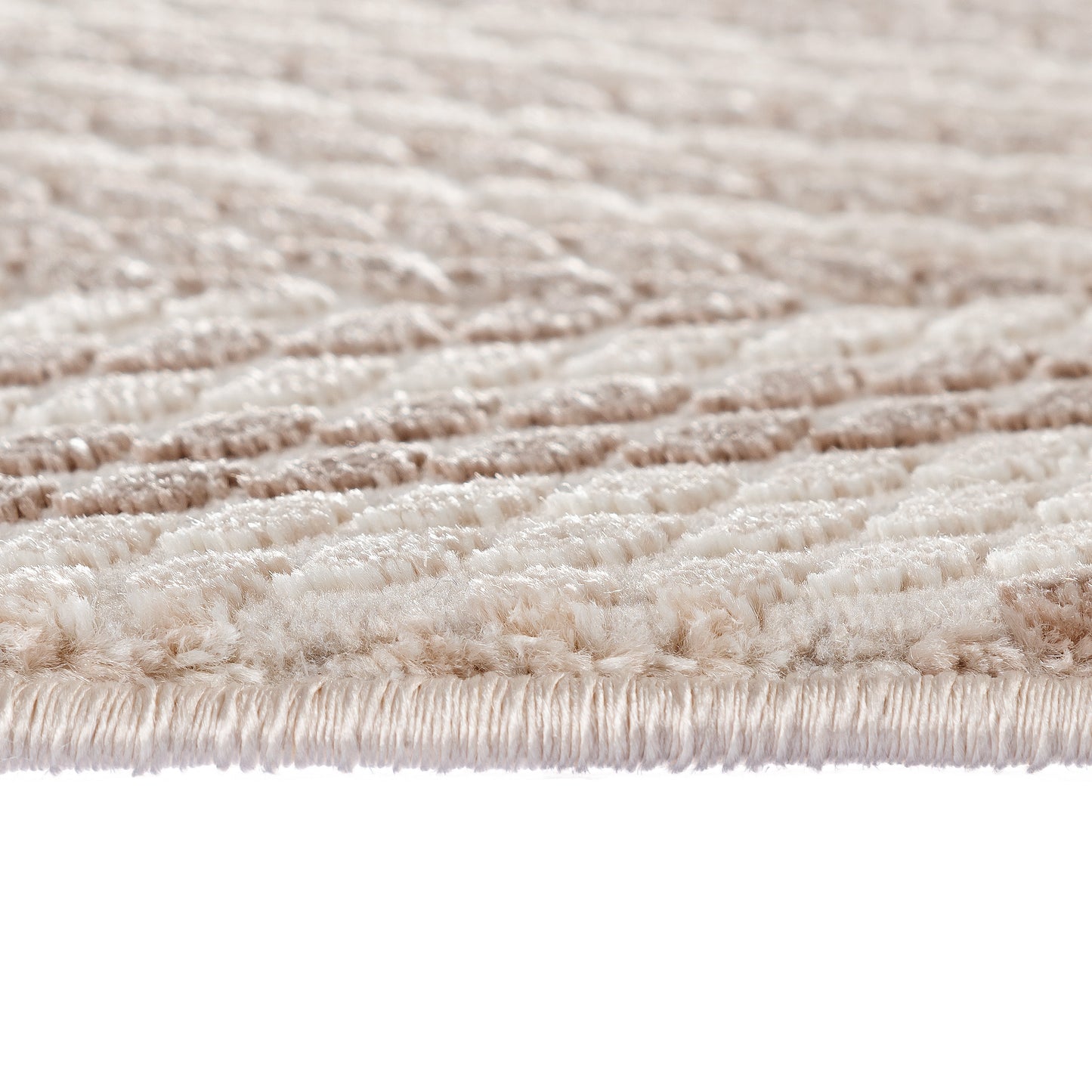 Tapis LUXURY 6500 Beige – Motif chevrons géométriques