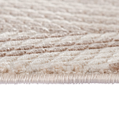 Tapis LUXURY 6500 Beige – Motif chevrons géométriques