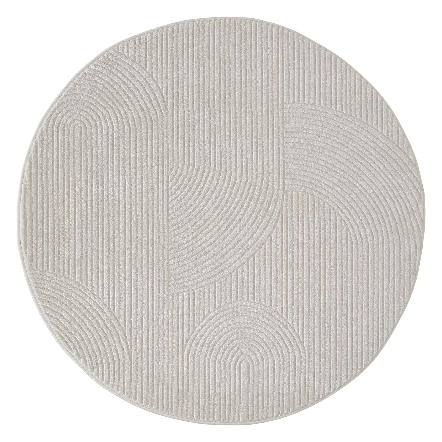 Tapis rond moderne MODA 1100 Crème – Motif abstrait