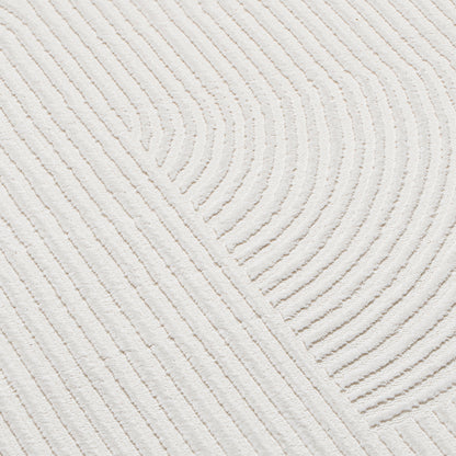 Tapis rond moderne MODA 1100 Crème – Motif abstrait