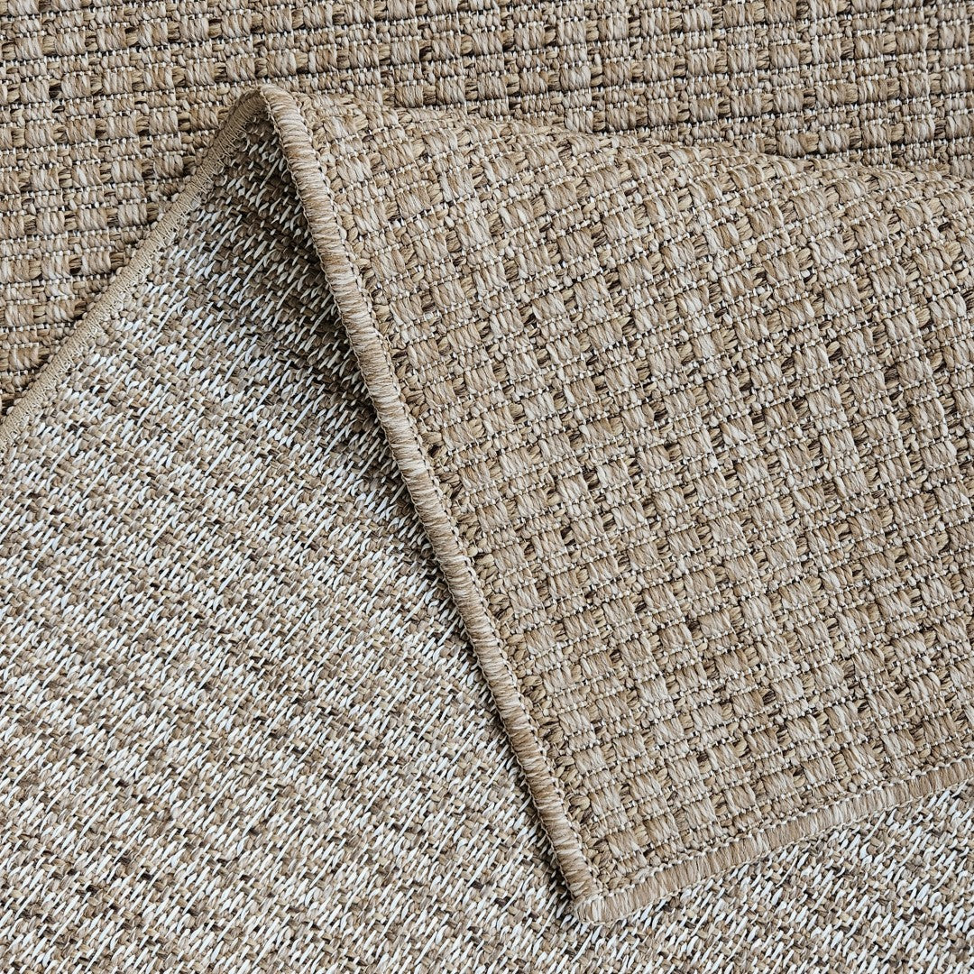 Tapis Tissé Effet Naturel - Marron