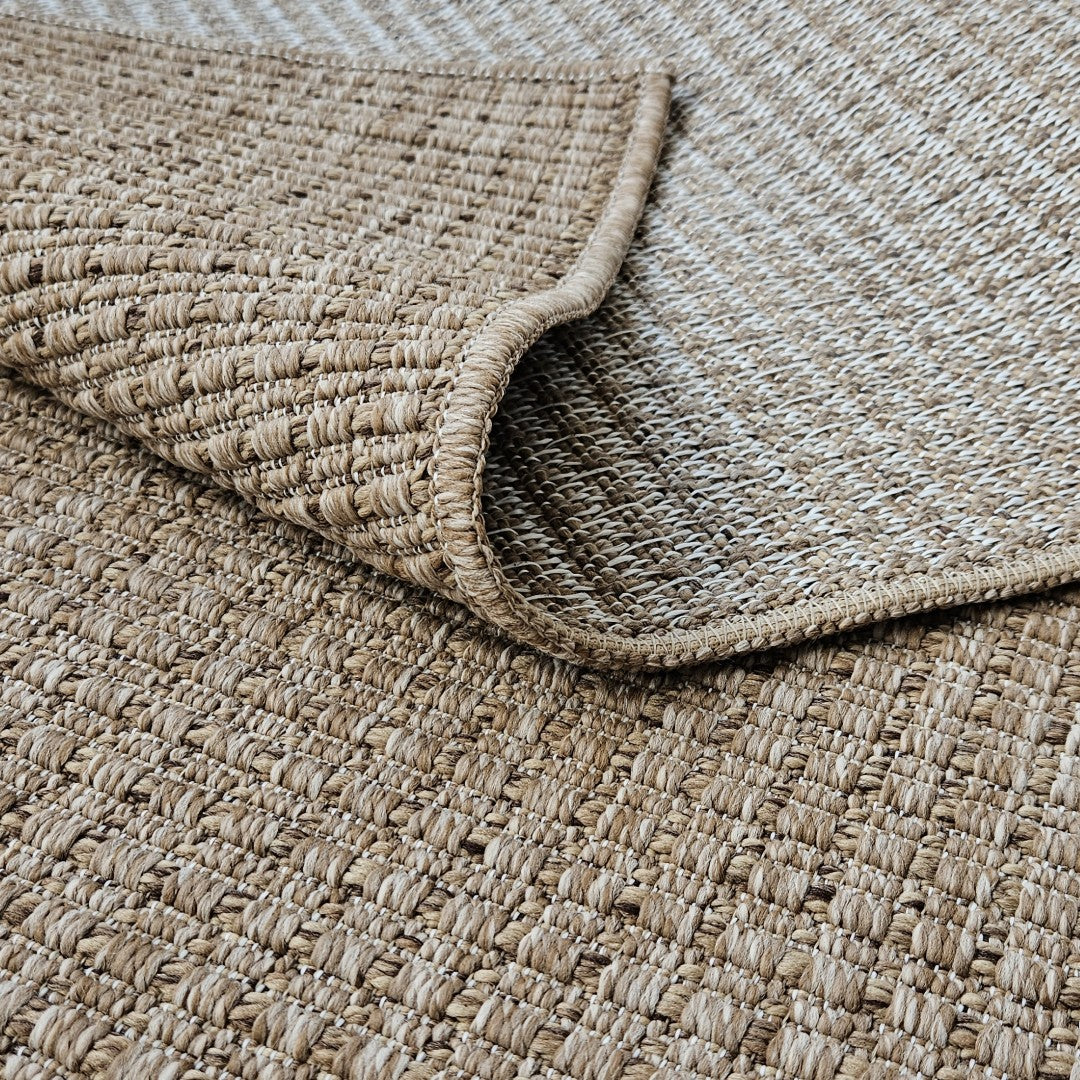Tapis Tissé Effet Naturel - Marron