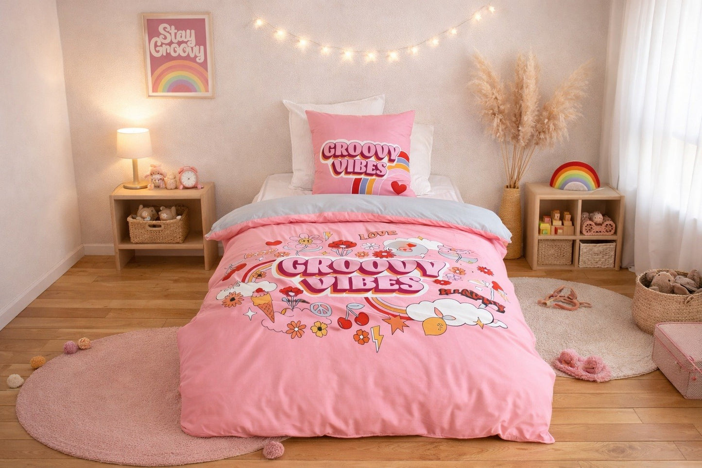 Parure de lit Enfant Groovy Vibes, 140x200 cm
