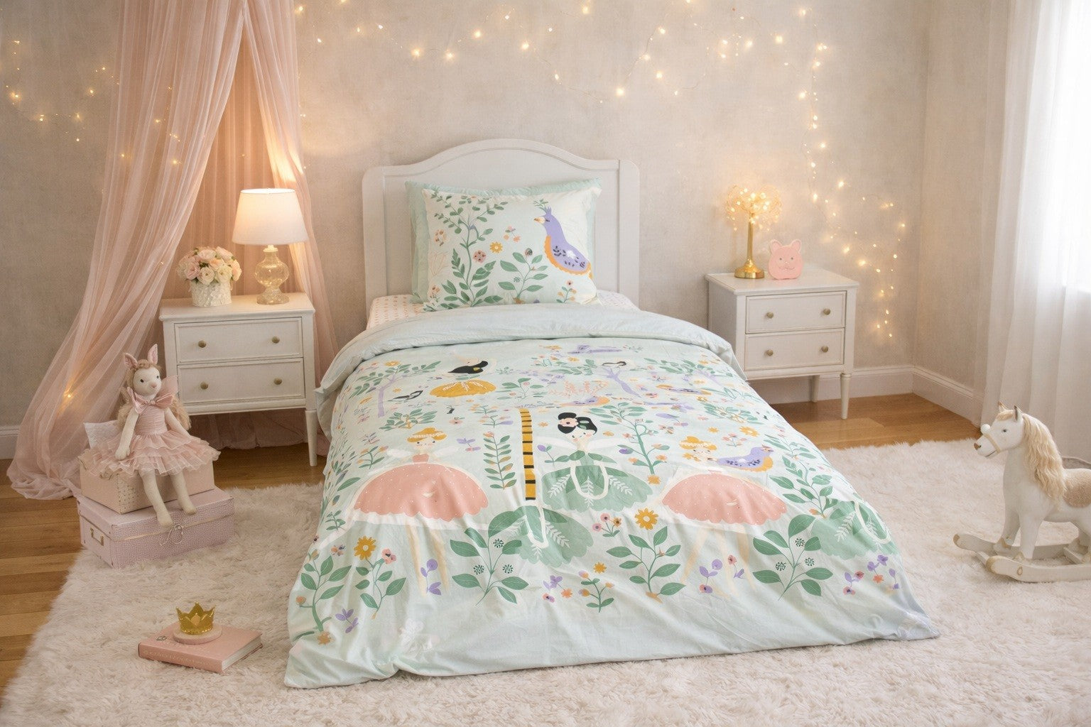 Parure de Lit Enfant Réversible motif Licorne 140x200cm