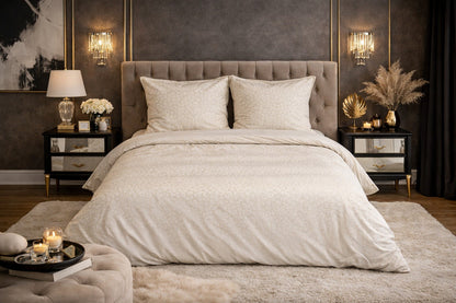 Parure de Lit Microfibre Frappée - Beige