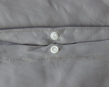 Parure de Lit Microfibre Frappée - Gris