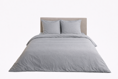 Parure de Lit Microfibre Frappée - Gris