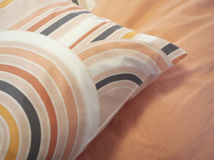 Parure de lit motifs ARCS rétro - 100% coton 57 fils/cm²