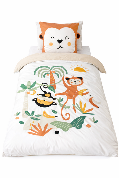 Parure de lit Microfibre Enfant, Blanc, 140x200cm