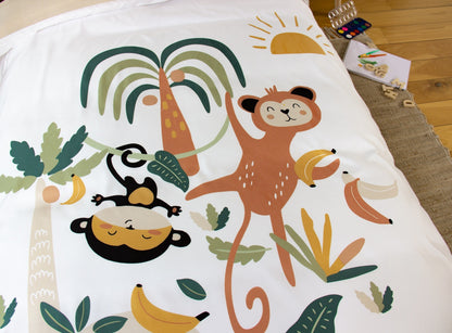Parure de lit Microfibre Enfant, Blanc, 140x200cm
