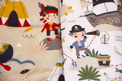 Parure de lit Réversible motifs Pirate 140x200cm