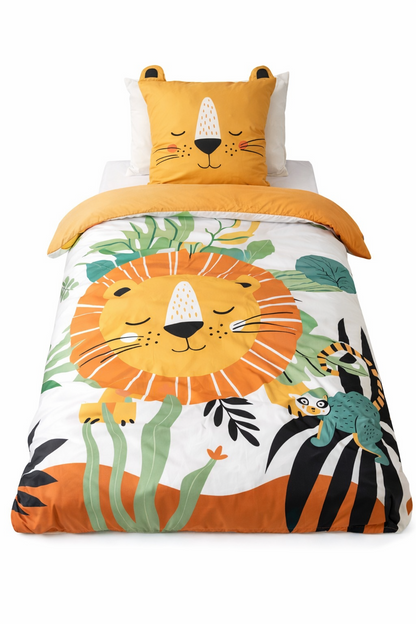 Parure de lit LION, Jaune, 140x200cm