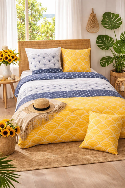 Parure de lit SOLEIL Graphique - 100% coton 57 fils/cm²
