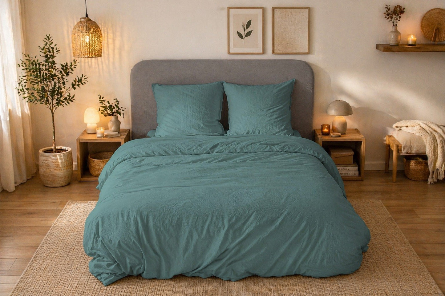 Parure de lit UNI Micro Lavée