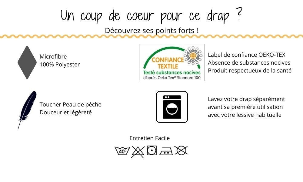 Lot de 2 drap housse Microfibre