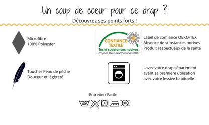 Lot de 2 drap housse Microfibre