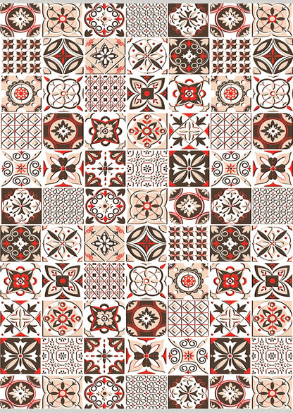 Tapis de Cuisine Carreaux de Ciment